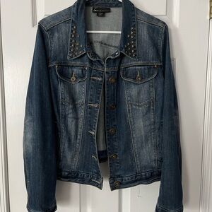 Lane Bryant Blue Studded Jean Jacket